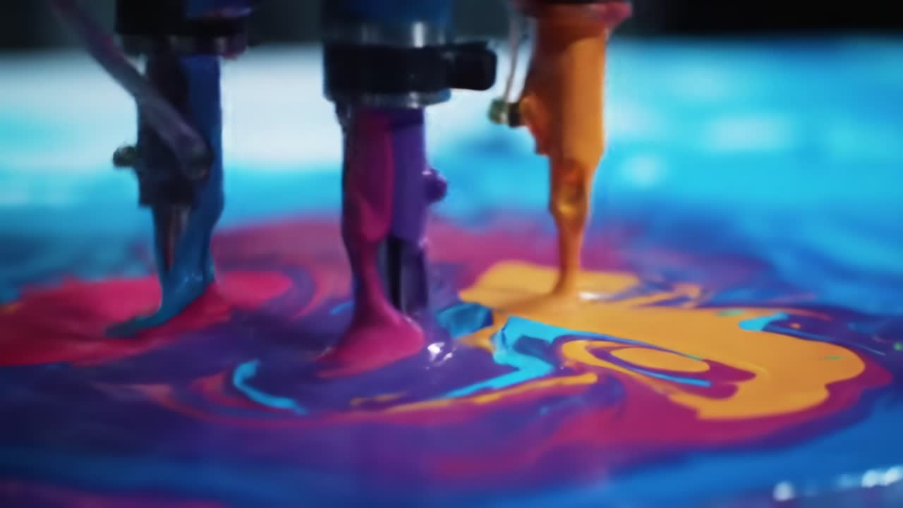 Vortice di colori accattivante: una sequenza di tecniche di fusione di colori vivaci mostrata attraverso un'arte dinamica su un'area di disegno