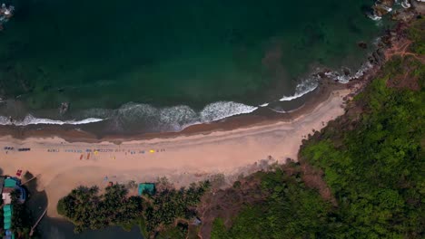 sweet water lake goa arambol india beach top view drone