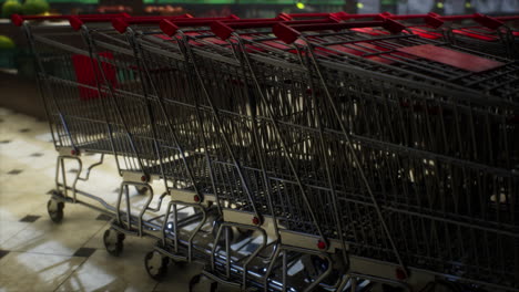 empty closed supermarket due covid-19 coronavirus epidemic