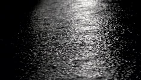 raindrops during a heavy downpour rain at night, loop background, sound included