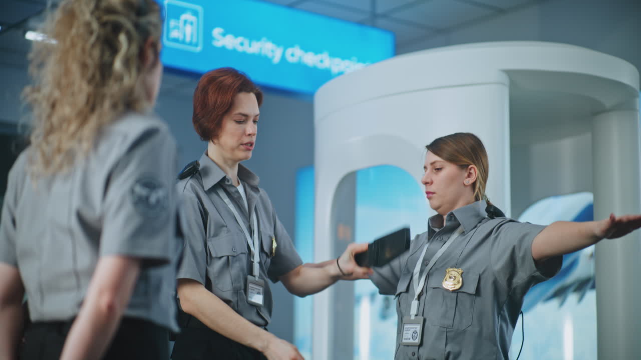 공항 보안 체크포인트 검사