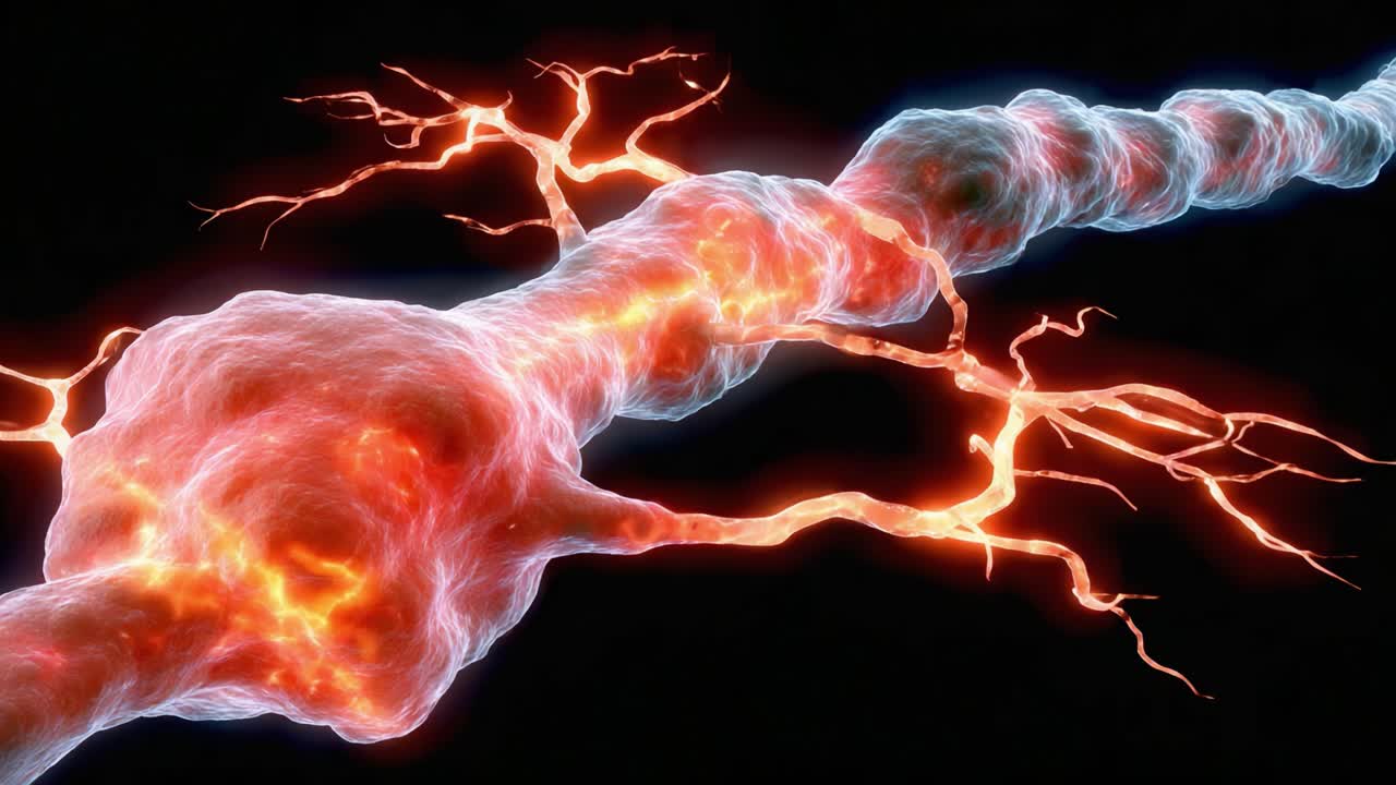 Intricate Neural Pathways: Visualizing Dynamic Neuron Structures and Their Electrifying Activity in a Stunning 3D Representation of Neurobiology