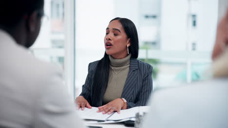 business meeting with african american woman