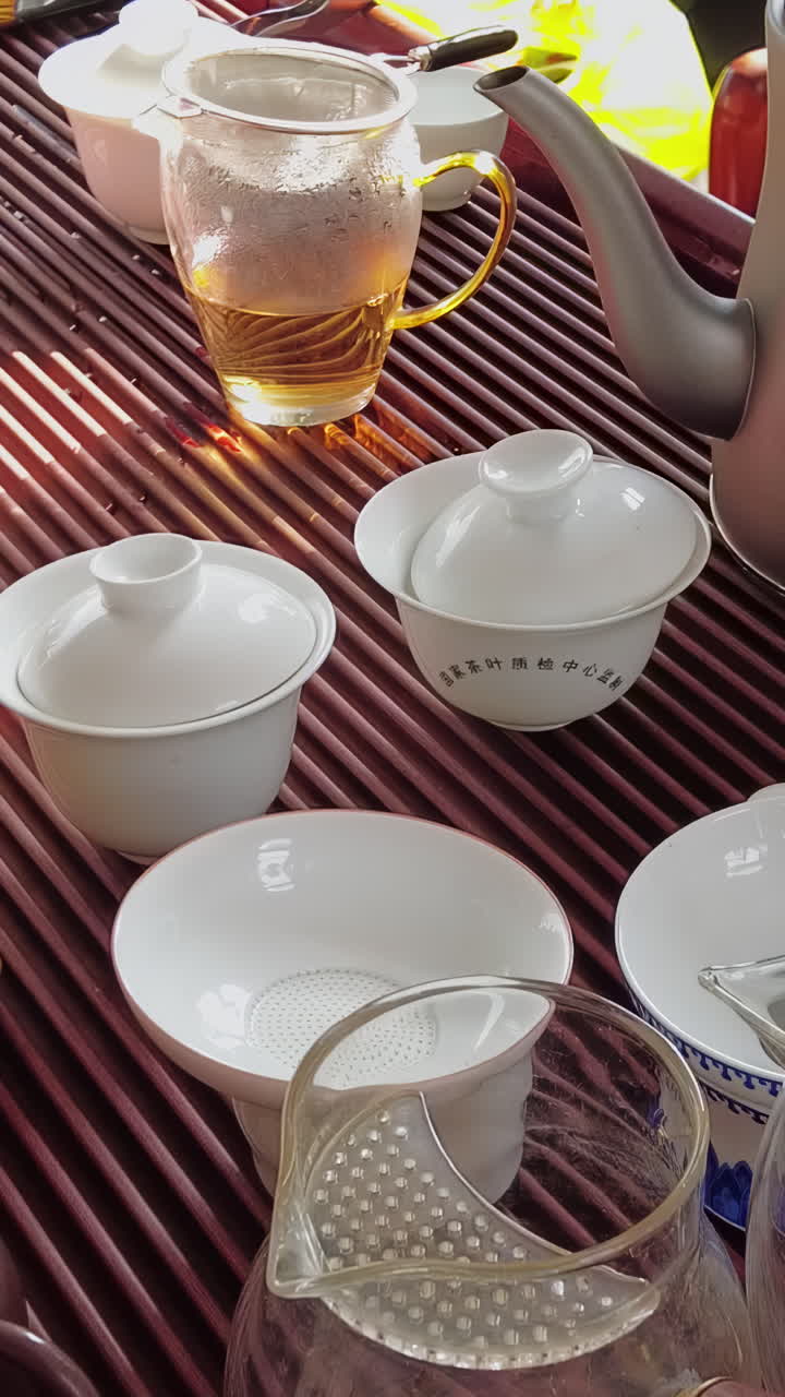 Traditional Chinese Tea Ceremony Setup
