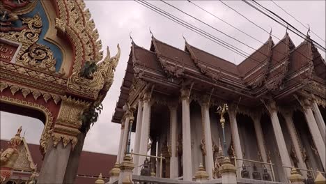 buddhist temple near don mueang international airport, bangkok, thailand