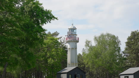 mērsrags lighthouse at baltic sea  in latvia, by the baltic sea, timelapse