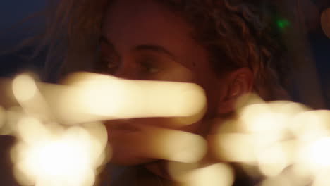 close-up-sparklers-portrait-of-beautiful-woman-celebrating-new-years-eve-enjoying-independence-day-celebration-at-night