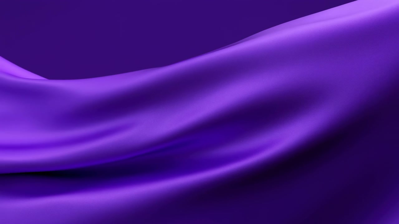 Purple Silk Fabric Flowing In Slow Motion, Luxury Brand Backdrop For Runway Or Beauty Commercial, Glossy