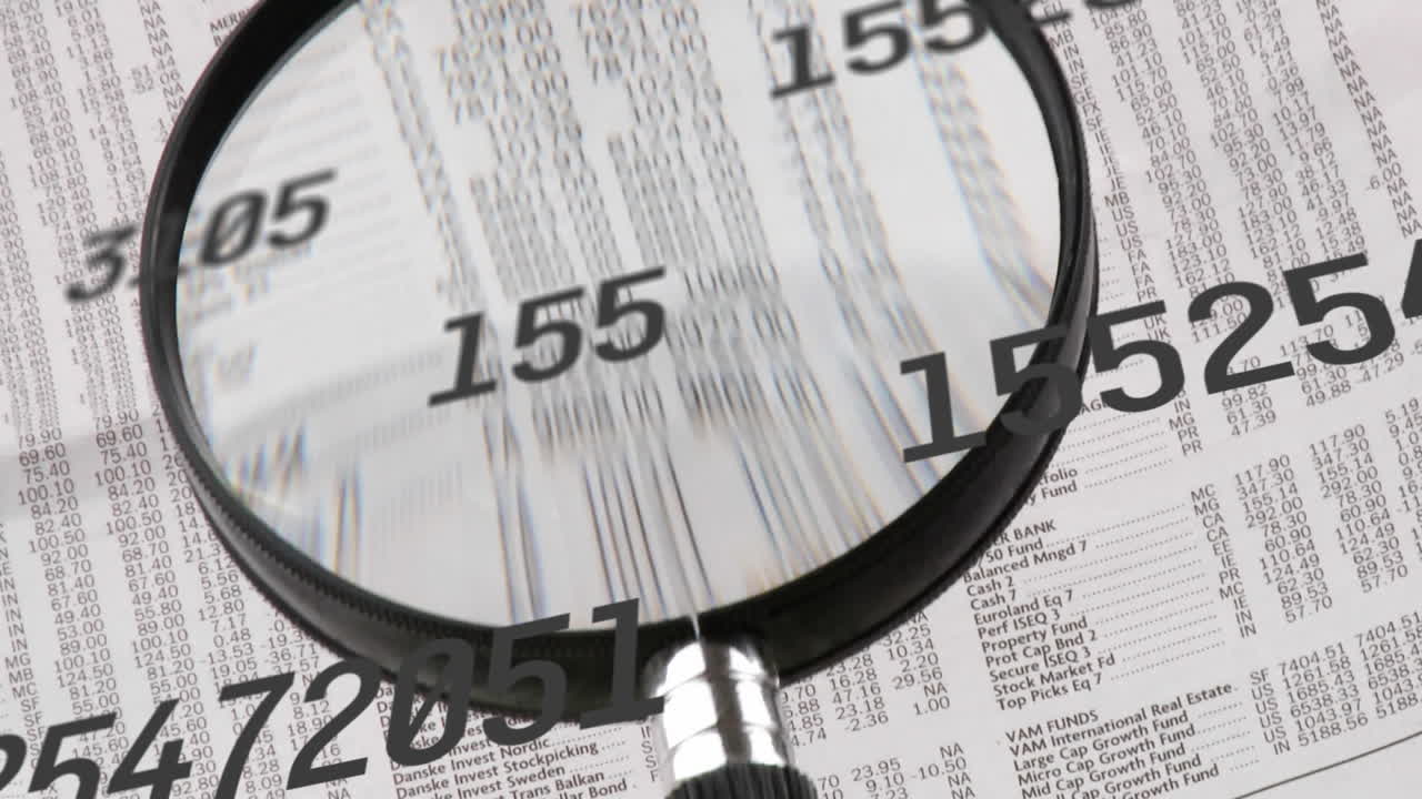 animación de números que procesan los datos