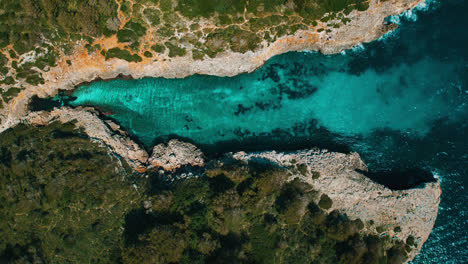 Cinemagraph-Nahtlose-Videoschleife-Der-Abgelegenen-Bucht,-Insel-Palma-De-Mallorca,-Spanien