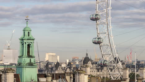 london eye and skyline, london, england