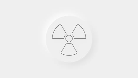 la animación de video del símbolo radioactivo. bucle sin costuras.