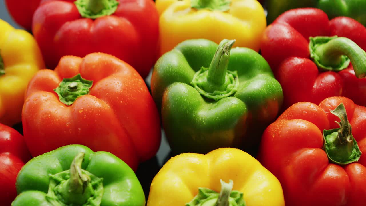 manojo de pimientos brillantes