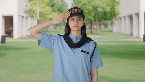 Indian-female-security-guard-saluting