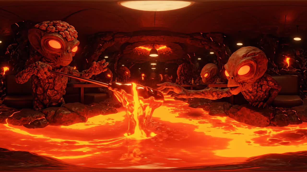 Alien Restaurant in a Lava Cave