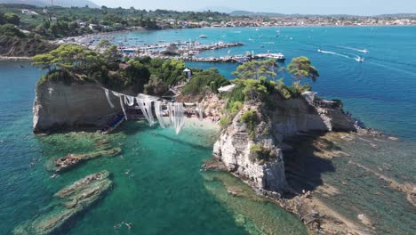 cameo island, popular tourist attraction of zakynthos, greece