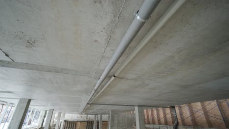 building construction. sewer ducts on the ceiling