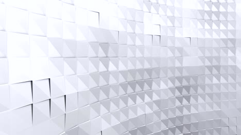 simple baja poli 3d superficie ondulada como fondo psicodélico. suave fondo geométrico bajo poli de polígonos grises blancos puros. fondo de bucle sin costuras 4k full hd con espacio de copia