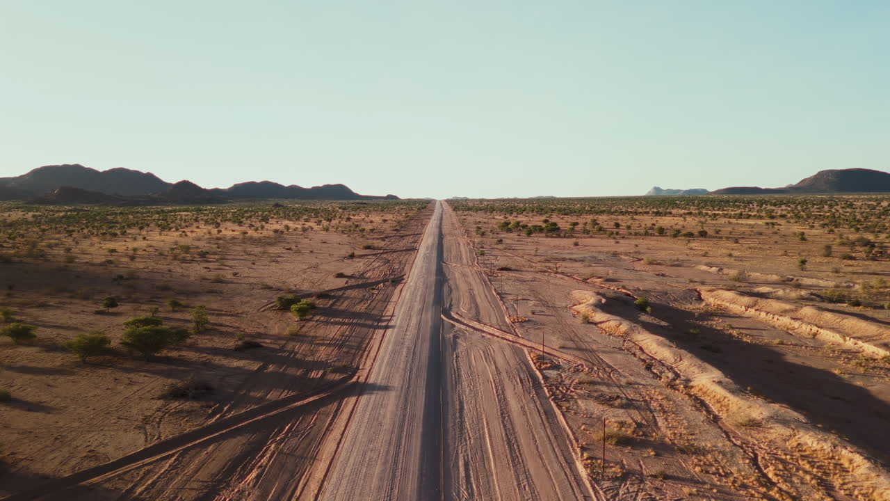 Aerial View of a Desert Road