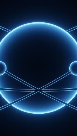 abstract neon circle design