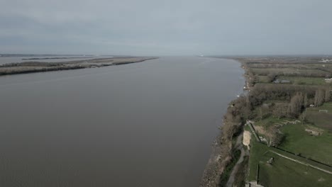 gironde estuary from citadelle de blaye, france - aerial
