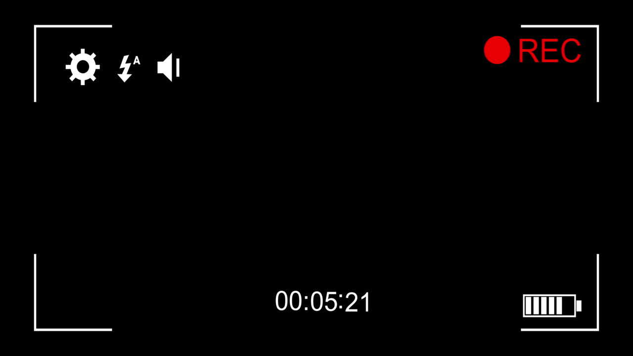 Digital animation of camcorder screen 4k