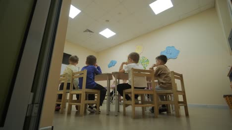 preschool preparation lesson at learning center