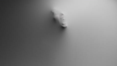 a scary silhouette of a woman appears screaming from the white wall