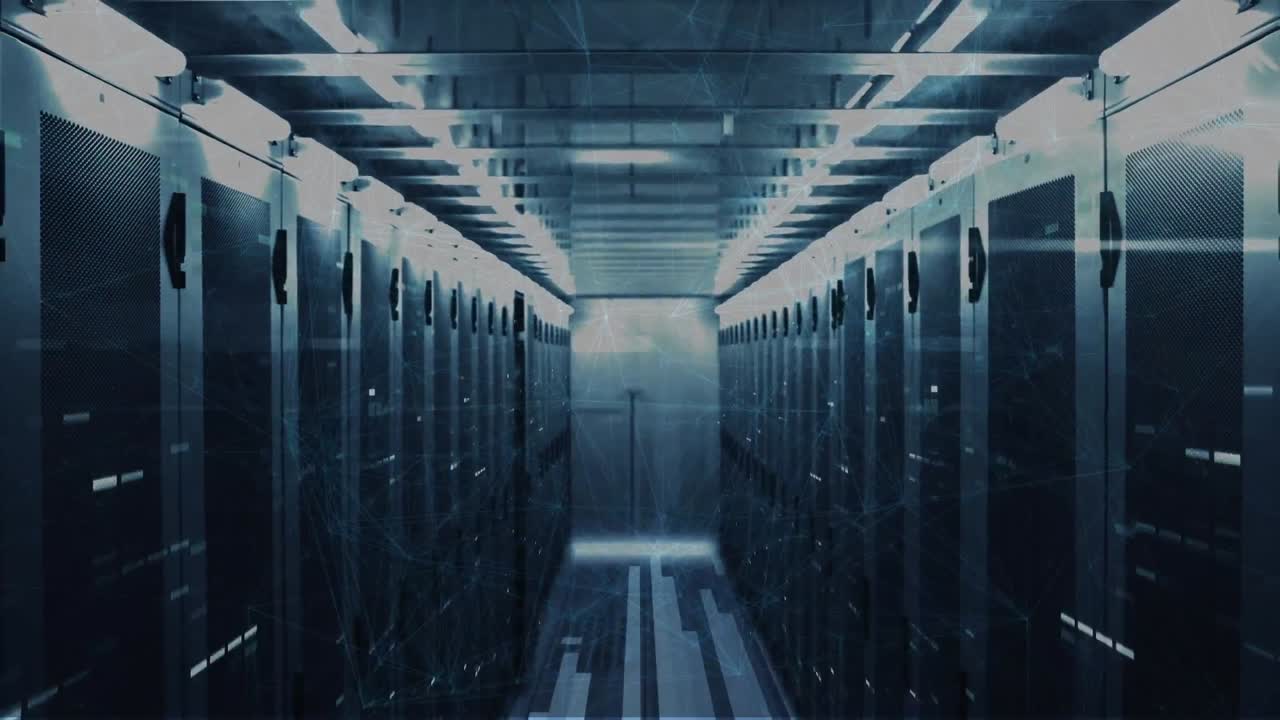 Animation of data processing over computer servers