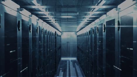 animazione dell'elaborazione dei dati su server informatici