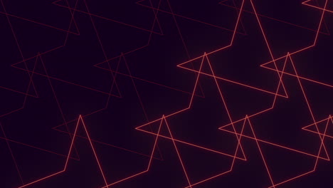 patrón de triángulos de neón rojo sobre degradado negro