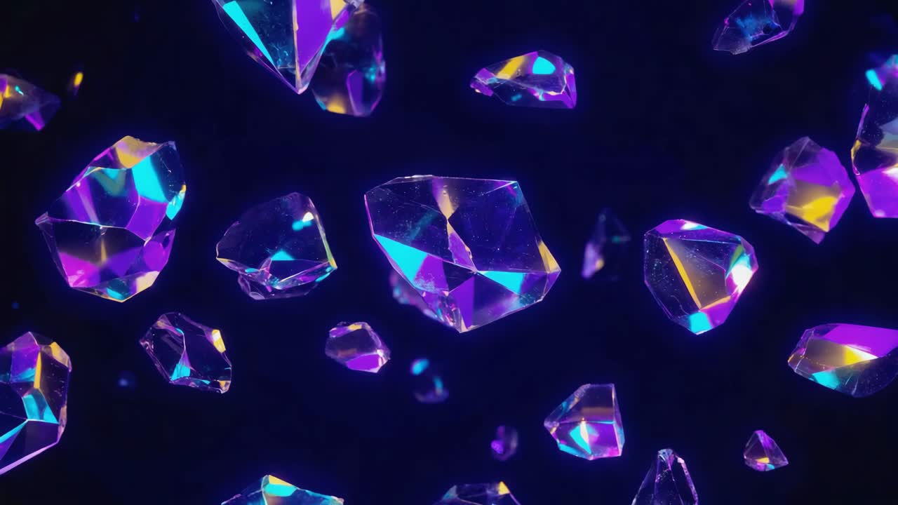 Floating Purple Crystals
