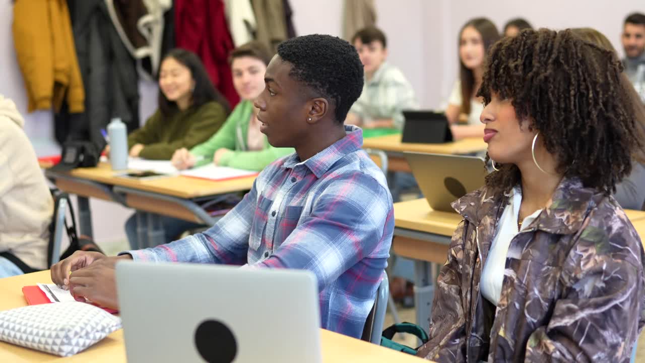 Diverse group of students in a classroom setting