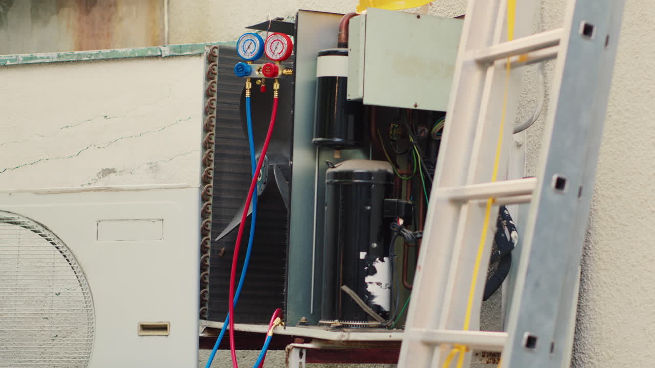 condensador dañado con la cubierta quitada