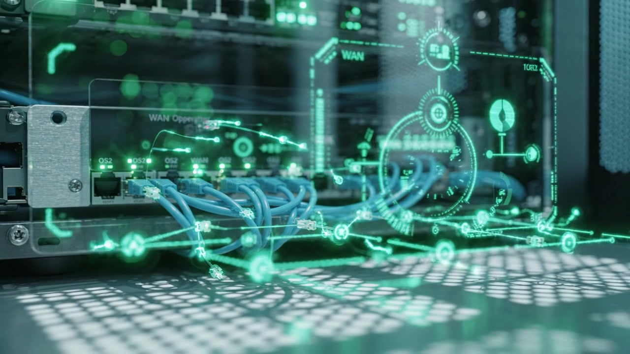Advanced Network Infrastructure: An Overview of WAN Operators and Connectivity Solutions in a Modern Data Center Environment with Enhanced Visuals and Data Flow Representation