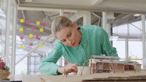 young woman working in a creative office