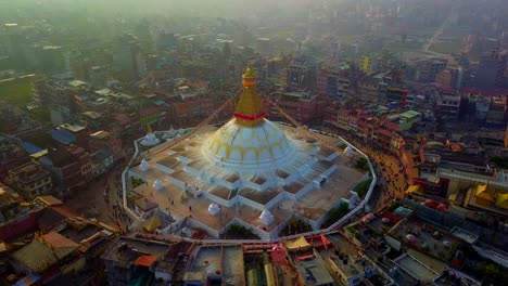 stupa bodhnath kathmandu, nepal - 26 de octubre de 2017