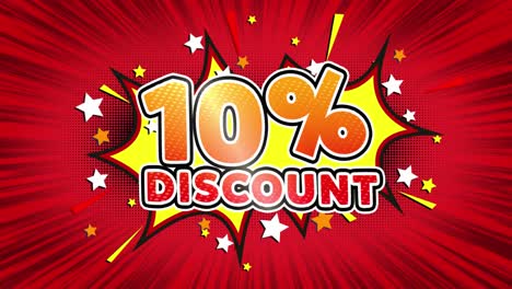 Comic Book Style 10% Discount Promotion
