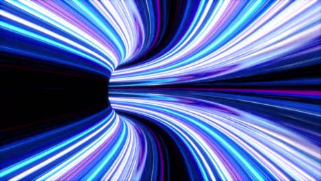 animación coloridas líneas de velocidad efecto aislar en fondo negro.