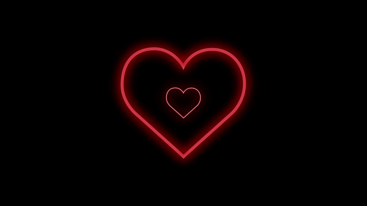 bucle de corazón de neón