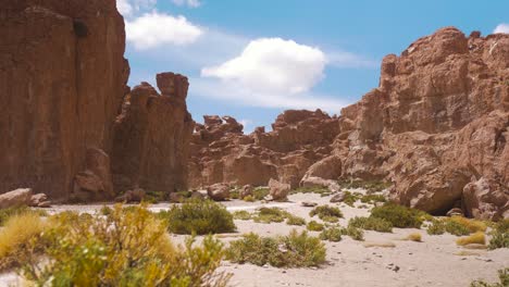 scenic valley of rocks in uyuni, bolivia