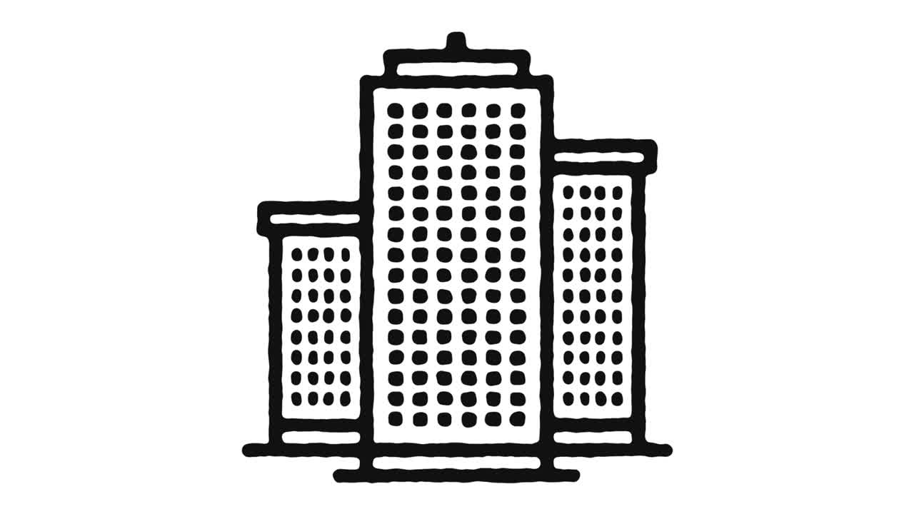 Metraje de animación de icono de negocio corporativo y Canal Alfa
