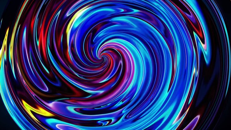 Renkli Soyut Spiral Girdap