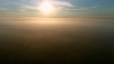 beautiful footage of the sky above the clouds