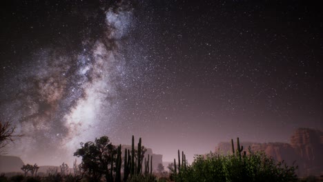 la vía láctea sobre el desierto de utah, ee.uu.