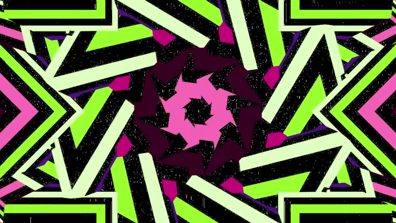 animación de formas hipnóticas de neón