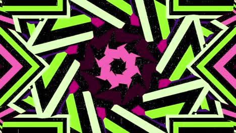 animación de formas hipnóticas de neón