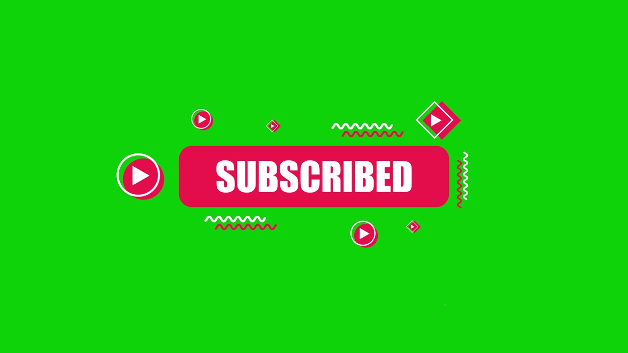 Subscribe Animation with Mouse Click on Green Screen