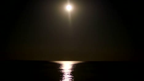 full moon over sea 4k