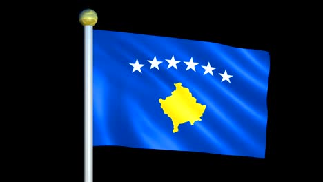 large looping animated flag of kosovo